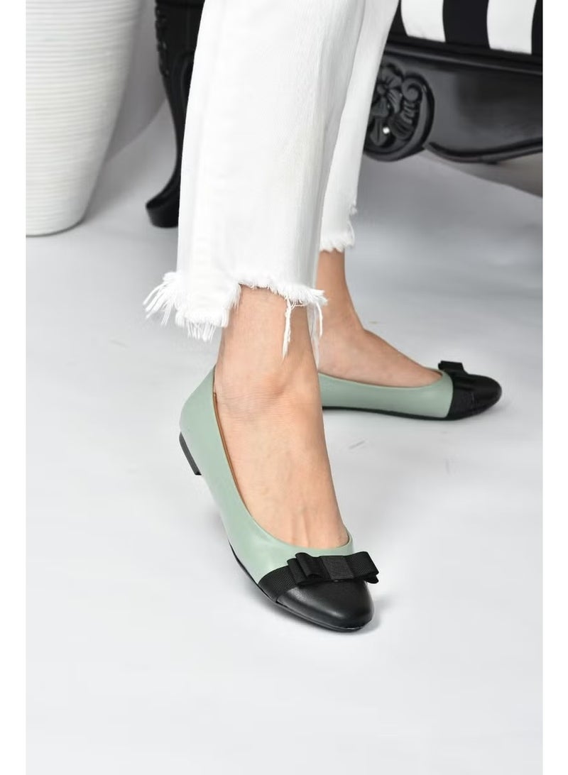 Fox Shoes أحذية مسطحة نسائية خضراء/سوداء D726019509 - Image 2